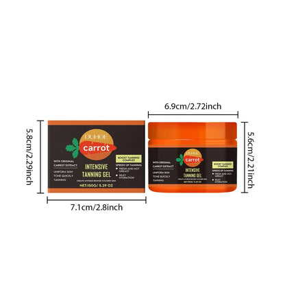 Carrot Extract Sunless Tanning Gel, Self Tanning Gel, Deep Moisturizing & Hydrating Body Gel, Body Care Product for Women & Men