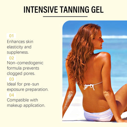 Carrot Tanning Gel Hydrating Lightweight Fast Absorbing Bronzing Gel Moisturizing Natural Sunless Tan Enhancer for Face & Body